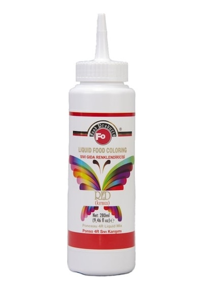 Fo Sıvı Gıda Boyası Kırmızı 280 ML
