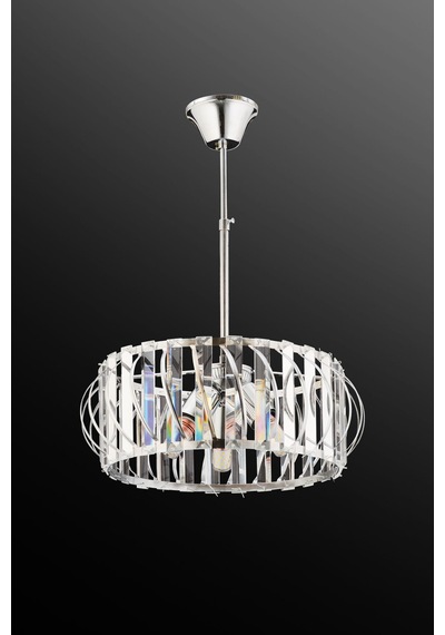 Luxury Krom Kristal Taşlı Avize 30 Luk Krom