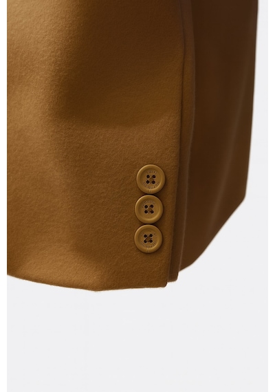 Plus Scorpion Erkek Uzun Kaşe Kaban İtalyan Kesim Slim Fit Şık Model Taba