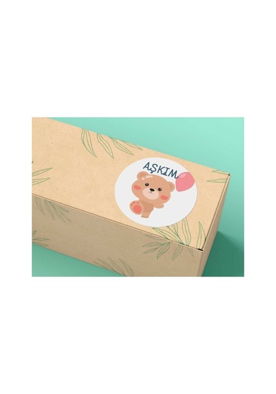 Aşkım Etiketi Yuvarlak Mat Stıcker Sevgi Serisi 4 Cm 40 Adet Çok Renkli
