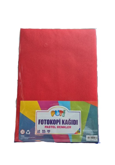 Putı Renklı Fotokopı Kagıdı 50 Lı 10 Renk 12667