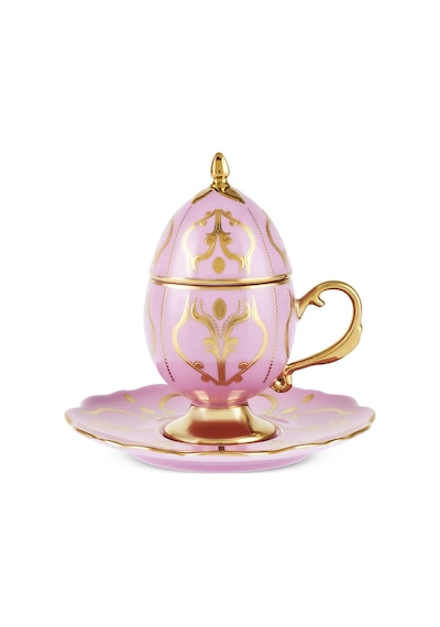 Karaca Faberge Egg 2 Kişilik Kahve Fincanı Pembe 90 Ml Pembe