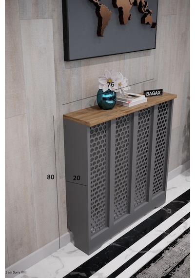 Dekoratif Petek Dolabı Kalorifer Peteği Kapatma Ünitesi Modern Tasarım İç Ölçü 76 Cm Dış Ölçü 80 Cm Petek 76 Antrasit Üstü Çam D6 Dekoratif Petek Dolabı Kalorifer Peteği Kapatma Ünitesi Modern Tasarım İç Ölçü 76 Cm Dış Ölçü 80 Cm Petek 76 Antrasit Üstü Çam D6