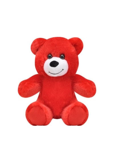 Sevimli Ayıcık Peluş Oyuncak 15 Cm Kırmızı