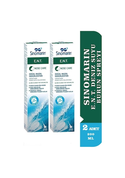 Sinomarin E.n.t. Deniz Suyu Burun Spreyi 200 Ml 2 Adet