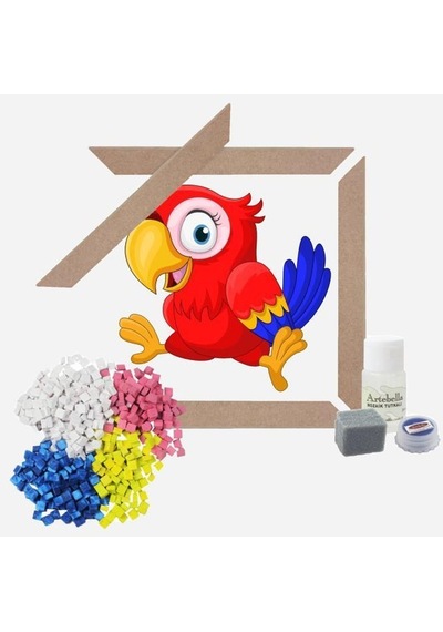 27 I Çocuk Ahşap Çerçeveli Seramik Mozaik Set 20x20 Cm