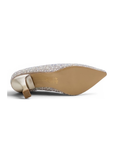 Beşler 0013 İncili Kadın Stiletto Altın
