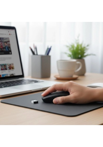 Siyah Renkli Ergonomik Sessiz Kablosuz Mouse Usb Alıcılı, Ofis Ve Oyun İçin Konforlu Bilgisayar Fa Diğer
