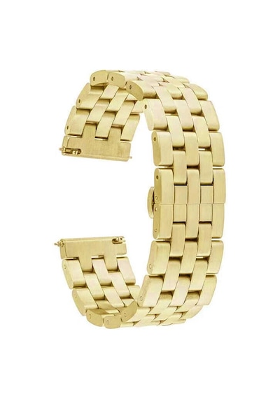 Ekılıf - Huawei Watch Gt3 46mm Uyumlu - Kordon Metal Kordon Krd-20 - Gold