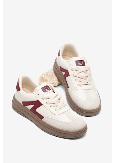 Tonny Black Rahat Kalıp Kauçuk Taban Bağcıklı Sneaker Kadın Bej Bordo Sneaker Tbtyldz005 Bej - Bordo