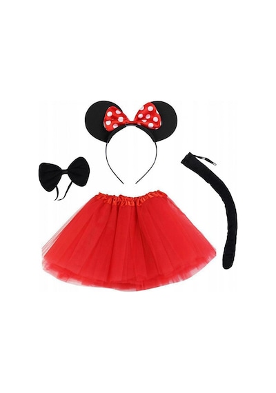 Minnie Mouse Kostüm Seti Etek Taç Kuyruk Papyon Gösteri Seti 0-99
