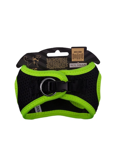 Doggie Havalı Dokuma Neon Serisi Küçük Irk Göğüs Tasması Sarı 3XS Sarı