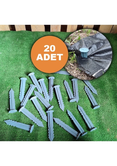 20 Adet Sera Taban Örtüsü Çivisi 14 Cm Tırnaklı Sera Taban Örtüsü Kazığı Sert Plastik Sabitleme Çubu