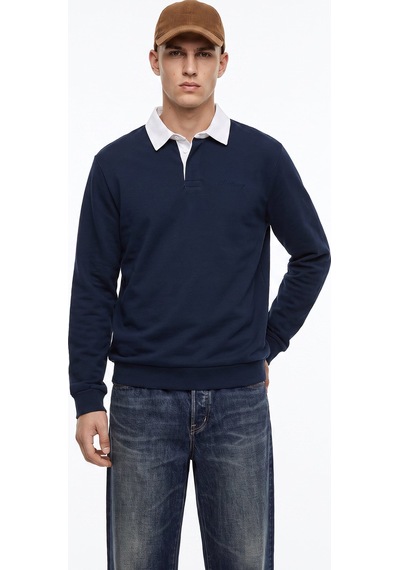 Mustang Lacivert Erkek Sweatshirt M6wm-swt1024