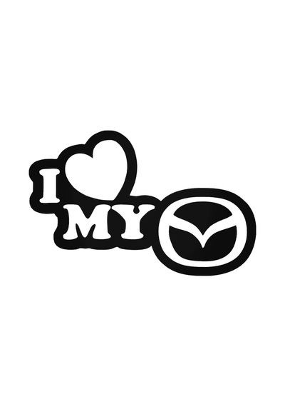 I Love My Mazda Araba Sticker Yapıştırma
