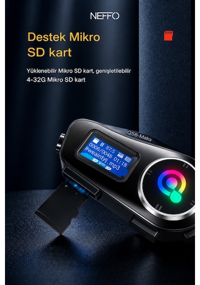 İntercom 2 Kişi Bağlantılı Telsiz Özellikli Bluetooth Kask Kulaklık Ekranlı Fenerli Telsiz Intercom