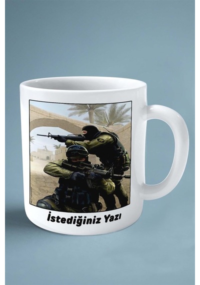 Counter Strike Cs 2 Csgo Oyun Baskılı Kupa Bardak Çift Taraflı Kişiye Özel Model 37 Çok Renkli