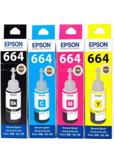 Epson Mürekkep T664 T6641-6642-6643-6644 4 Renk Set
