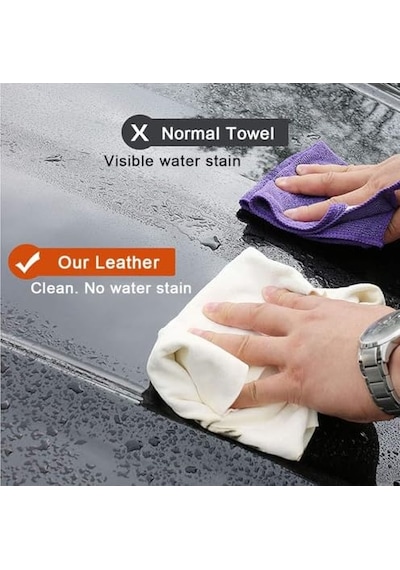 Mıclo Cleanıng 50x60cm - Premium Oto Araç Kaporta, Cam Kurulama Sentetik Güderi Bez Çizmez, Leke Bırakmaz Açık Indigo
