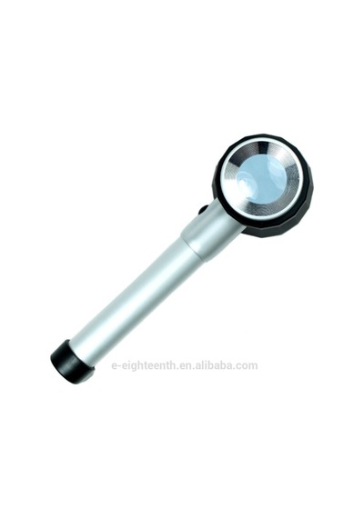 El Tipi Led Işıklı Kaliteli Metal Mercekli 10x60mm Lüp