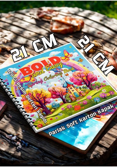 Spring İlkbahar Bold And Easy 20 X 20 Cm Büyük Boyama Kitabı