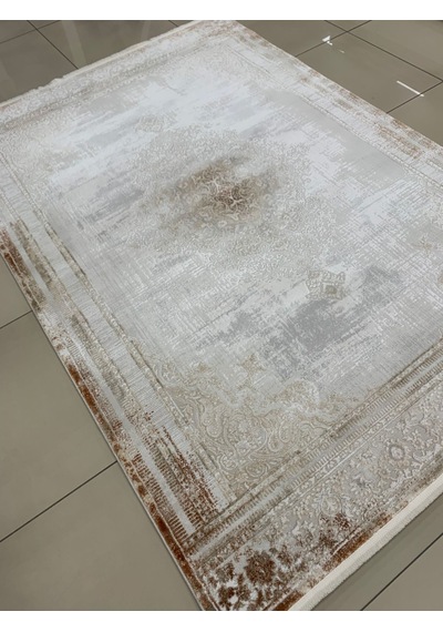 Merinos Halı Therapy 79820 020 Serisi Akrilik Salon Oturma Yatak Odası Halısı Kiremit - Krem