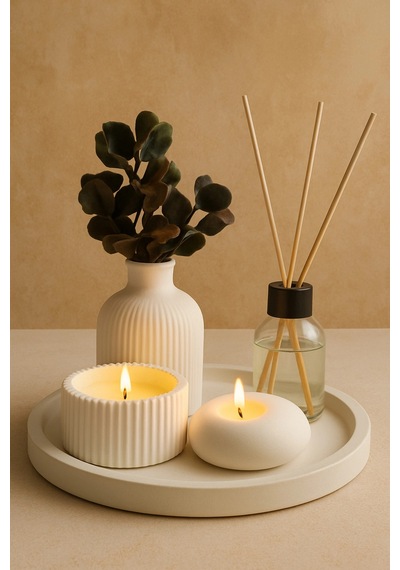Special Dekoratif 5 Li Tealight Mum Hediyemizdir. Bitkiler Dahil Değildir Beyaz - 808385754 Beyaz