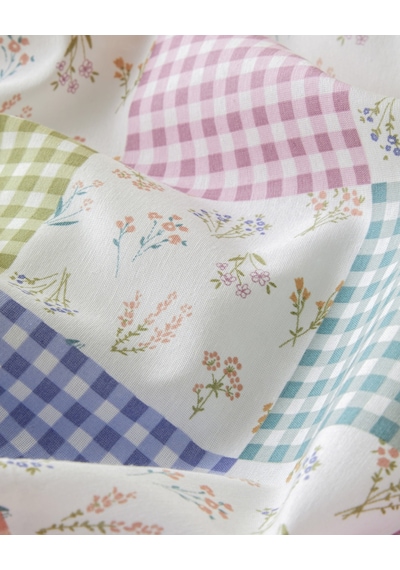 English Home Dreamy Patch Kolay Ütülenir Tek Kişilik Nevresim Seti 160x220 Cm Pembe - Yeşil
