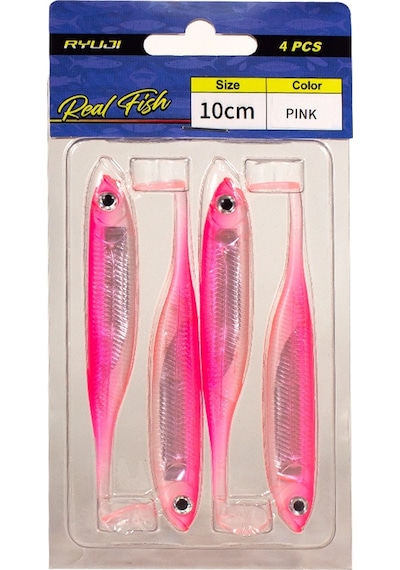 Ryuji Real Fish 10cm Silikon Yem 4 Adet Blue