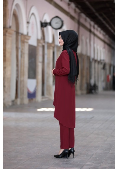 İbrahim Burak Etiler Collection Dilay İkili Takım Bordo 5320