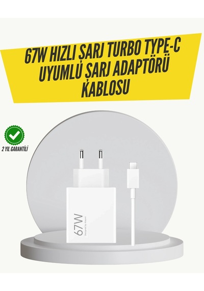 67w Turbo Hızlı Şarj Adaptörü Ve Type-c Kablo Güvenli Şarj Teknolojisi 73955702