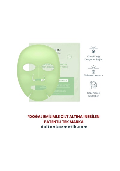 Yağlı Akneli Ciltler Için Deniz Mineralli Sivilce Karşıtı Face Care Vegan Kağıt Maske - 129183902