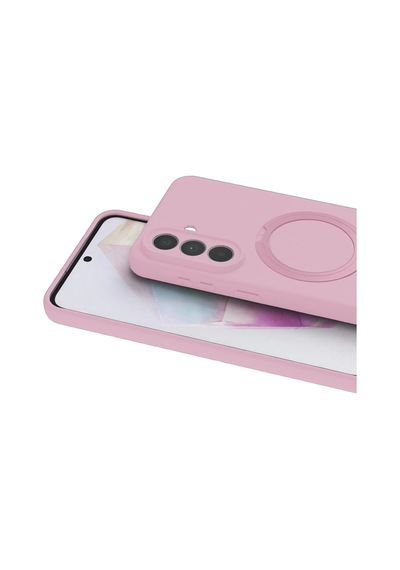 Samsung Uyumlu Galaxy A57 5g Regal Magsafe Standlı Kapak Açık Pembe