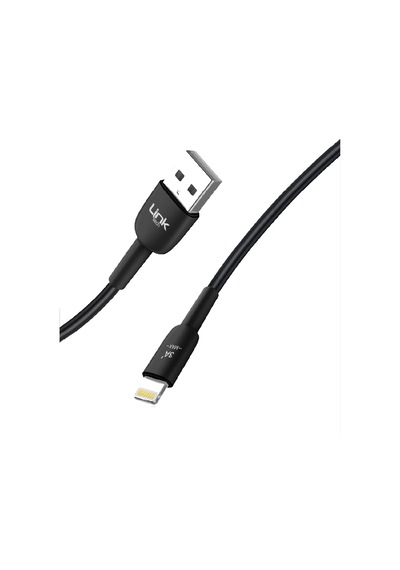 Linktech K601 Safe Usb - İph Lightning 3a Data Ve Şarj Kablosu 1mt Siyah -