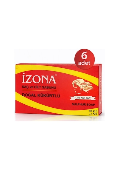 İzona Sabun Kükürtlü 85 Gr 6lı Çam Katranı - Kükürt