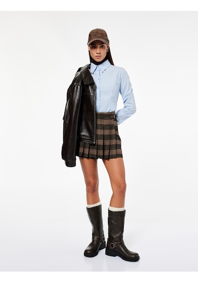 Koton Pamuklu Uzun Kollu Slim Fit Düğmeli Klasik Yaka Gömlek Mavi 6wal60067ıw Mavi