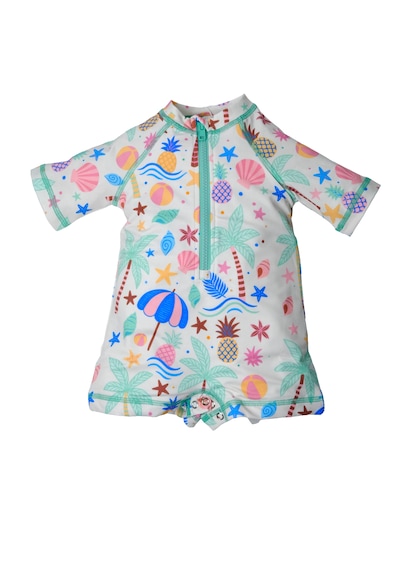 Soleda Uv Korumalı Upf 50+ Bebek Çocuk Tulum Mayo Beach Fun Çok Renkli