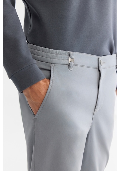 Avva Erkek Gri Yanı Lastikli Yumuşak Tuşeli Duble Paça Slim Fit Pantolon A42y3007