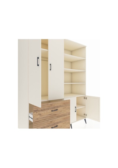 Kronos Gardrop 7 Raflı 2 Çekmeceli Tek Askılı 176x59x221 Aytaşı-aytaşı/çam Aytaşı/çam Kronos Gardrop 7 Raflı 2 Çekmeceli Tek Askılı 176x59x221 Aytaşı-aytaşı/çam Aytaşı/çam