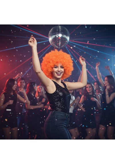Animasyon Parti Ve Palyaço Peruğu - Turuncu