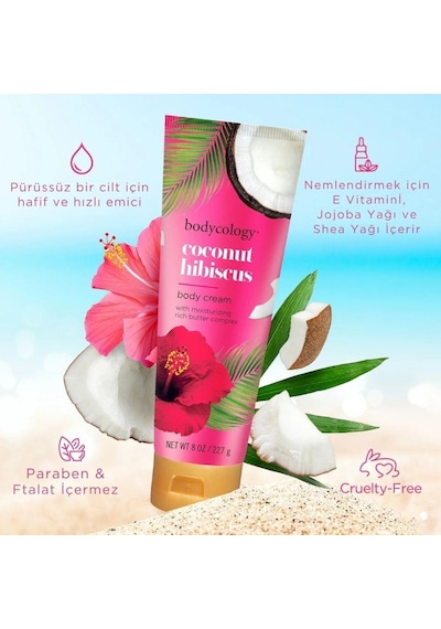 Bodycology Coconut Hibiscus Vücut Kremi - 237 Ml