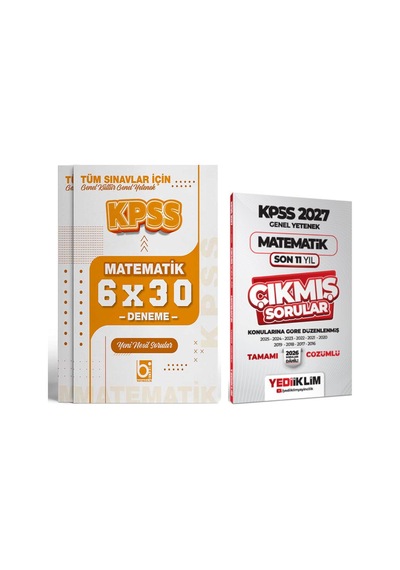 2027 Kpss Gygk Matematik Çıkmış Sorular Ve Deneme Seti 2 Kitap Bigelio + Yediiklim