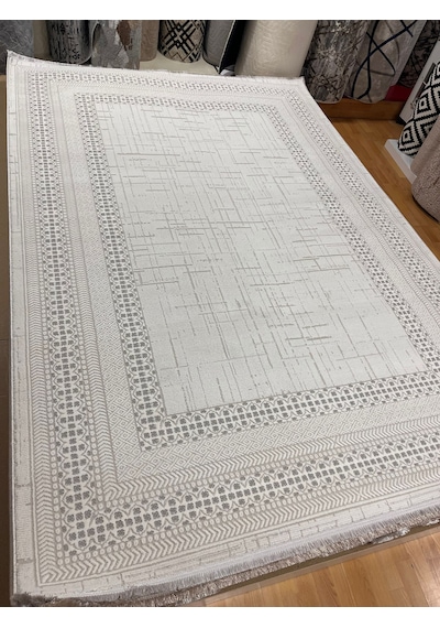Bertuğ Halı Ada Serisi 06 Salon Oturma Odası Halısı 200x290 6m2 Gri -Krem