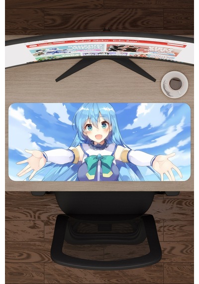 Konosuba Kaymaz Dikişli Kauçuk Oyuncu Mousepad V5 - 70x30 Xl Gaming Mouse Pad Fare Altlığı