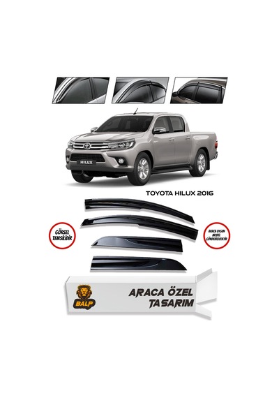 Toyota Uyumlu Hilux Cam Rüzgarlığı 4lü 2016 ve Üzeri