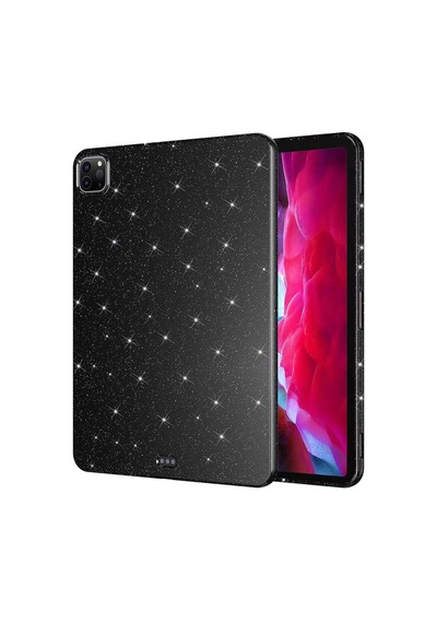 Apple Uyumlu iPad  Pro 11 2018 Simli Parlak Görünümlü Zore Tablet Koton Kılıf-siyah