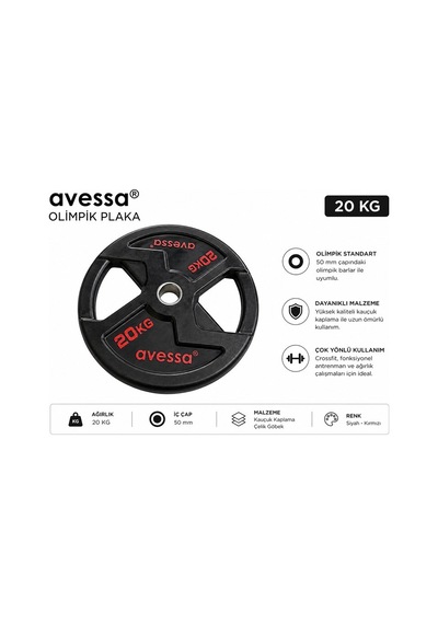 Delux Serisi Performans Vücut Aktif Op-20 Olimpik Plaka 20 Kg