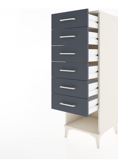 Hyperion Dolap 6 Çekmeceli 44x44x134 Aytaşı-antrasit Aytaşı Hyperion Dolap 6 Çekmeceli 44x44x134 Aytaşı-antrasit Aytaşı