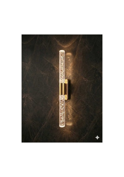 Bubblelight Medium 40 Cm Modern Tasarım Led Aplik - Duvar Lambası - Gold - Pilli - Günışığı Çok Renkli