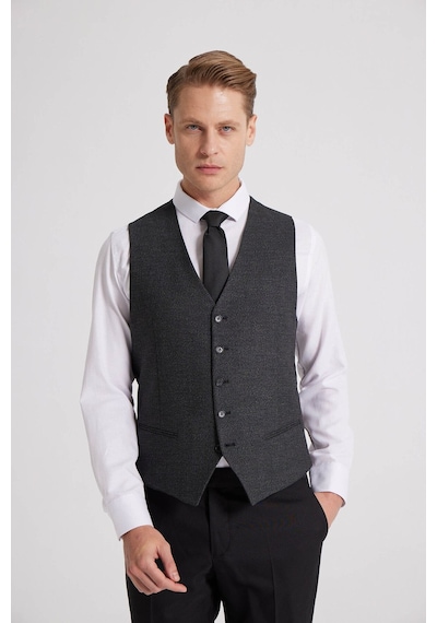 D's Damat Ds Damat Slim Fit Siyah Düz Mono Yaka Tek Yırtmaçlı Astarlı Takim Elbise Kombinli 8HFY5ORTKMBN2 Siyah